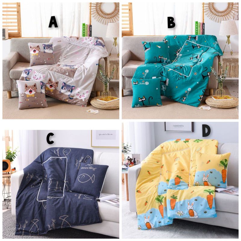 Selimut 2 in 1 Bantal