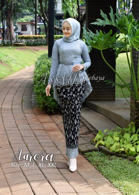 Kiranaol- Stelan kebaya brukat aurora/kebaya brukat pinguin/set kebaya brukat mix plisket panjang / Kebaya Wisuda / Kebaya Brukat Pesta / Kebaya Lamaran / Set Kebaya By Kiranaol-3
