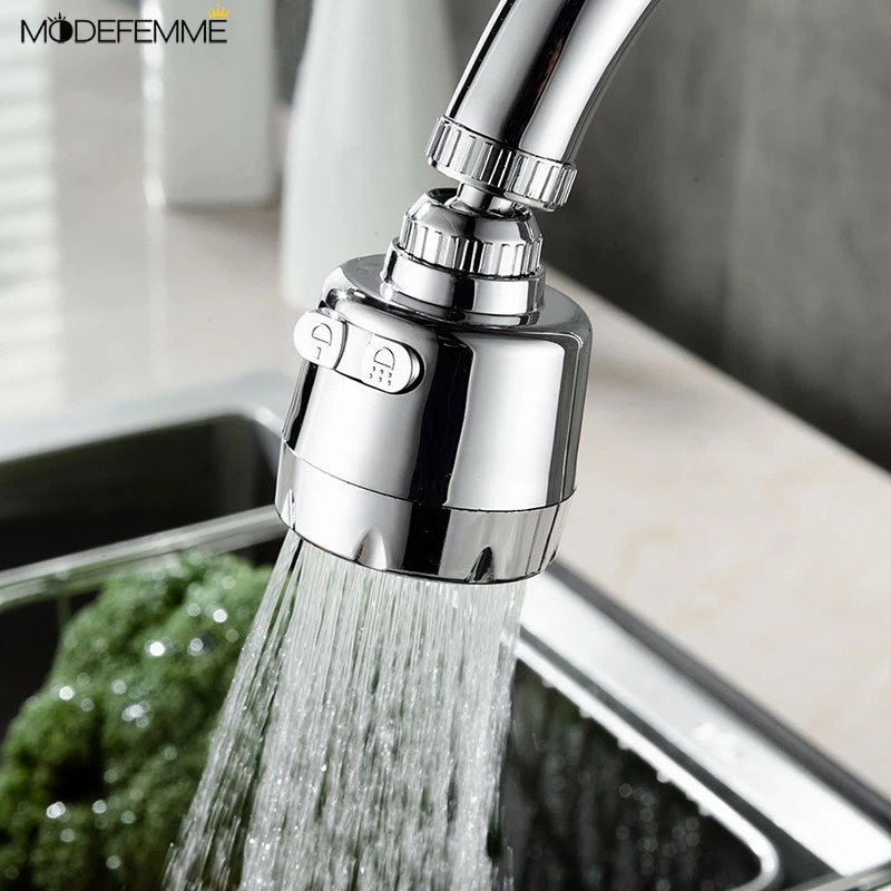 [ Featured ] 360 Degree  Rotating Kitchen Aerator Faucet / Adjustable Dual Mode Sprayer Filter Diffuser Water Saving Nozzle Faucet Connector