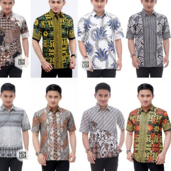 ➨ hem batik pria lengan pendek premium anak muda ず