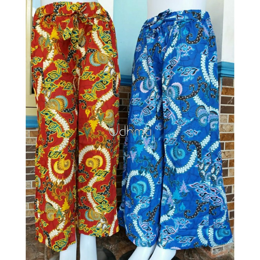 Batik Mega Mendung / Kulot Katun Motif Katun