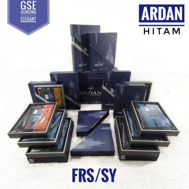 Sarung Ardan Gold GSE Gunung Songket Elegant Hitam & Warna SN