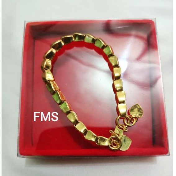 GELANG PADI SEPUHAN EMAS 24K 3 SUKU