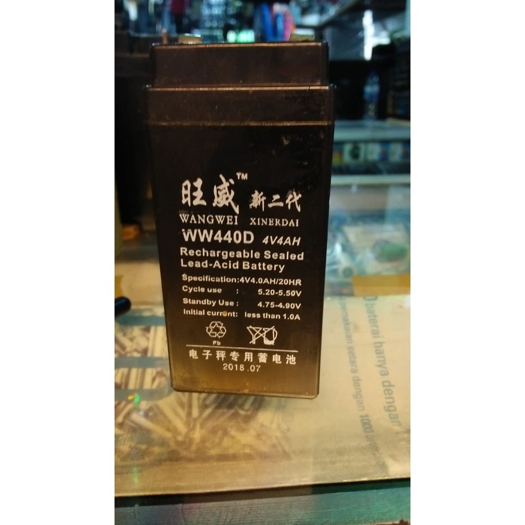 Jual baterai aki kering accu 4v 4ah 4 v 4 ah 20hr timbangan Elegan