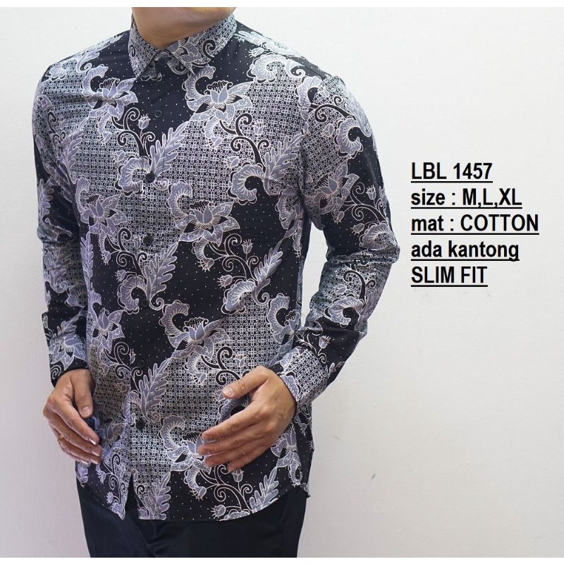 KEMEJA BATIK PRIA SLIM FIT BAJU BATIK BATIK PRIA PREMIUM ACS162