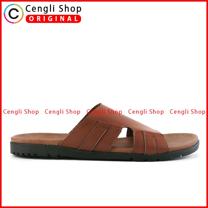 SANDAL SLIDE PRIA CARDINAL ORIGINAL CASUAL TERBARU COKLAT CA04