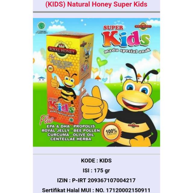 

Madu Natural Honey Super Kids KIDS