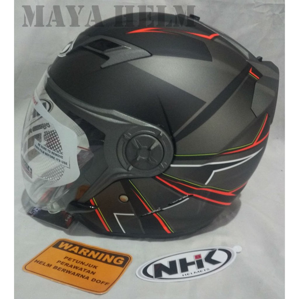 helm nhk gladiator hawk black orange doff Limited