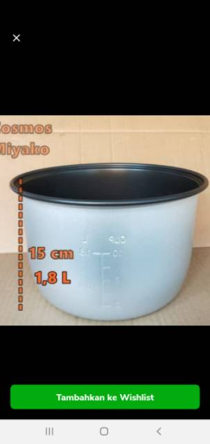 Panci Magicom teflon 1,8 liter  Miyako 528 Tinggi Panci Pendek 15 cm promo