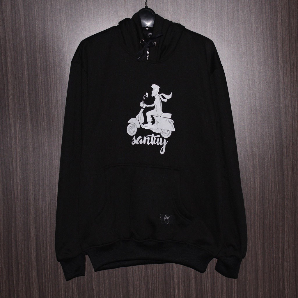 sweater hoodie pria santuy scooter sweater cowok keren