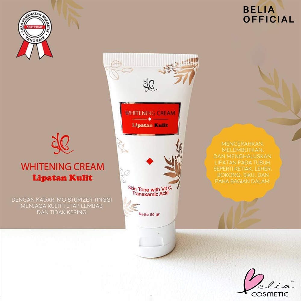 ❤ BELIA ❤ SYB Whitening Cream Lipatan Kulit | Krim Pemutih 50g (✔BPOM)