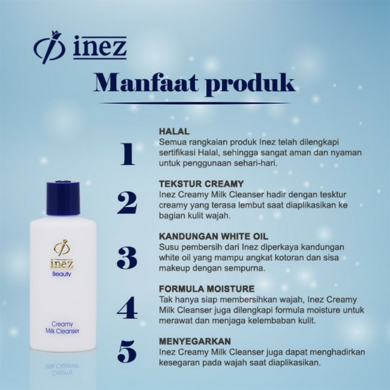 INEZ Beauty Creamy Milk Cleanser / Milk Cleansing / Susu Pembersih