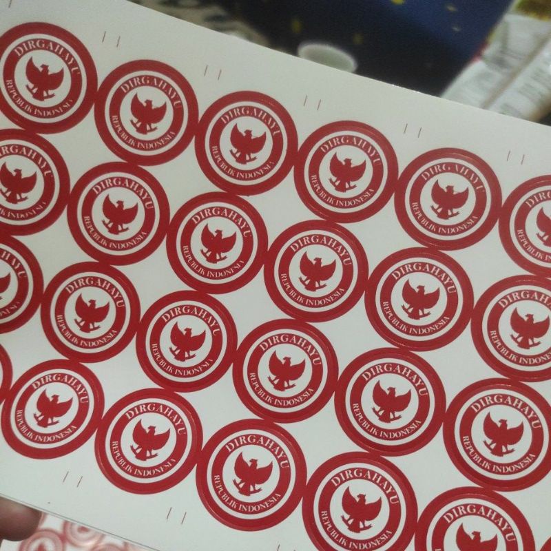 stiker sticker pipi merah putih dirgahayu RI kemerdekaan agustusan i love indonesia per lembar