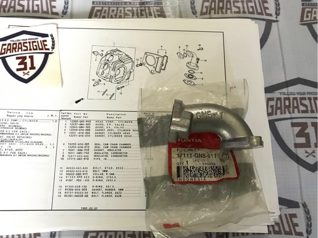 Intake Manifold Karburator Honda Astrea Grand Astrea Prima Astrea Star Original AHM