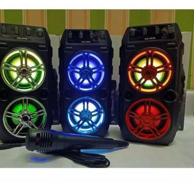 UBD.441 ▪ Speaker bluetooth SQ-2008 / SQ-2009 Free Mic speaker SQ2008  / SQ2009 type besar bass supe