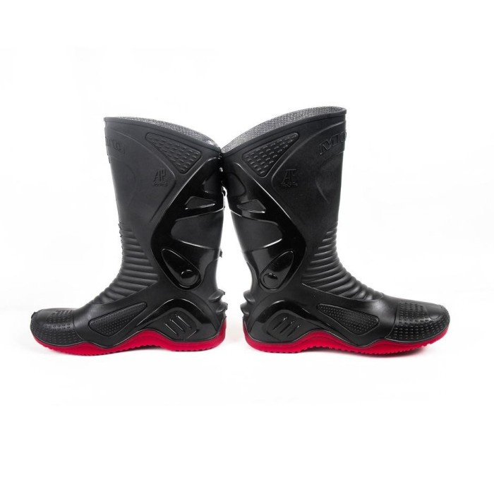 SEPATU BOAT MERK AP BLACK/RED