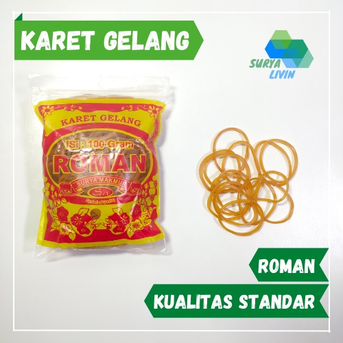 Jual Karet Gelang Roman Kuning 16mm 100gr Shopee Indonesia