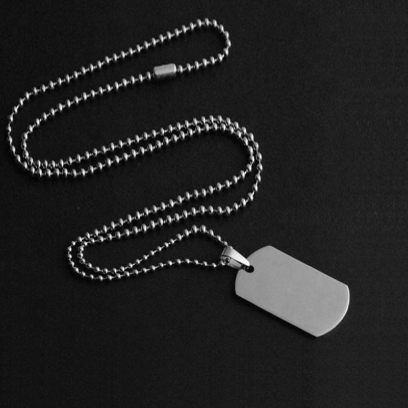 KALUNG TITANIUM LIONTIN ARMY PRIA MODEL BIJI LADA STAINLEES STEEL ANTI KARAT DAN TIDAK MUDAH LUNTUR