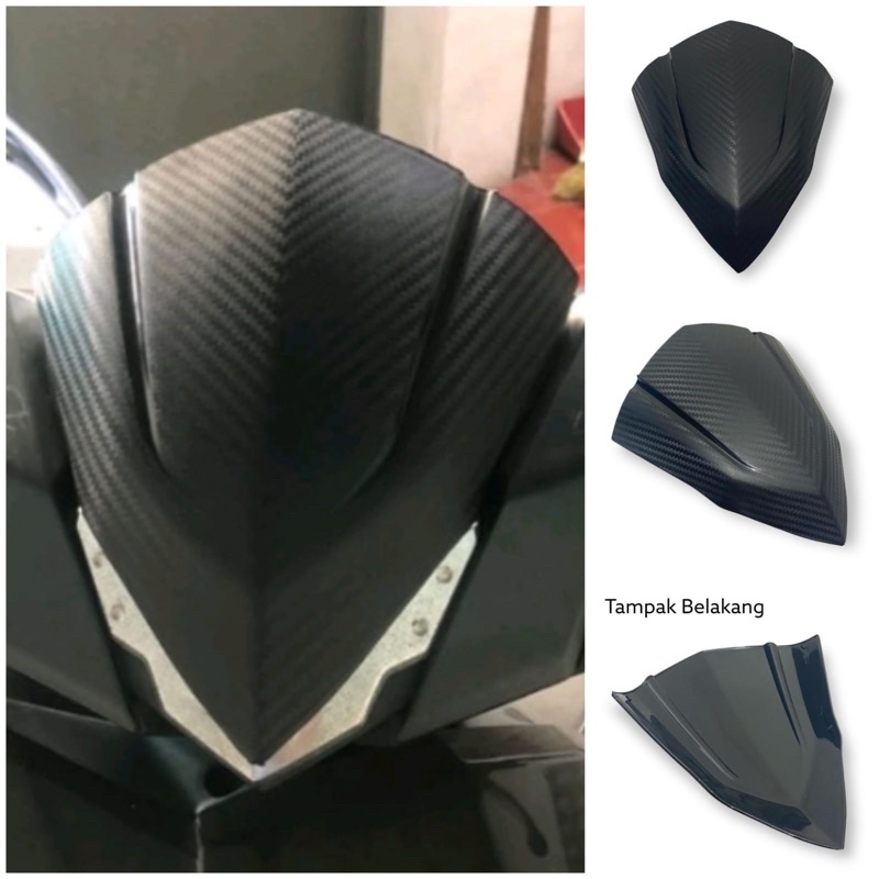 New Visor Vario 150 Esp Karbon Gelap - Hitam / Visor Vario 125 2015-2017 free dobel tap