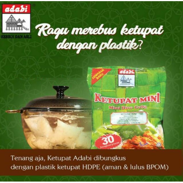 Ketupat mini ADABI Adabi Isi 30 Pcs HALAL MUI