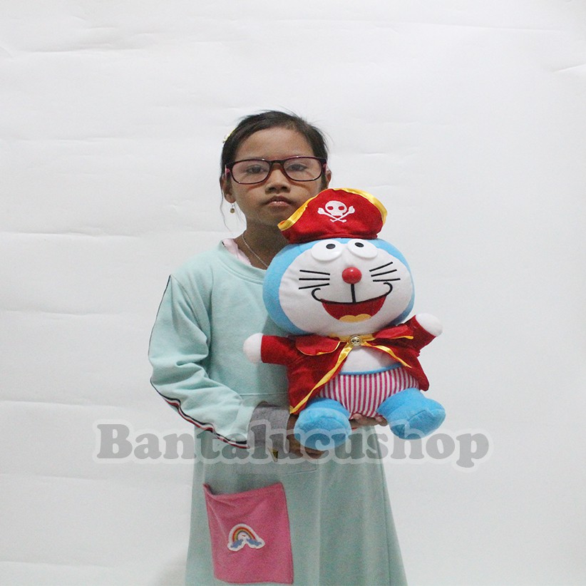 Boneka Doraemon kostum Doraemon Cosplay 30CM