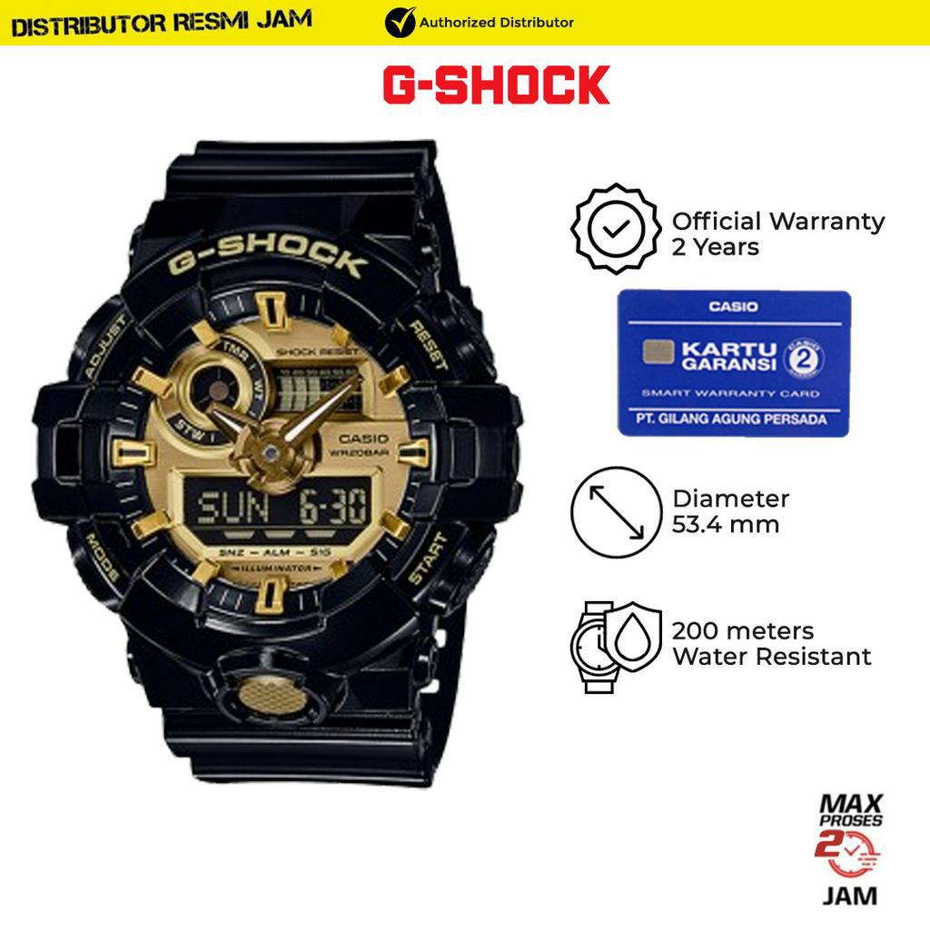 GShock GA-710GB-1ADR GA-710 GA710GB GA710 Garansi Resmi 2 Tahun