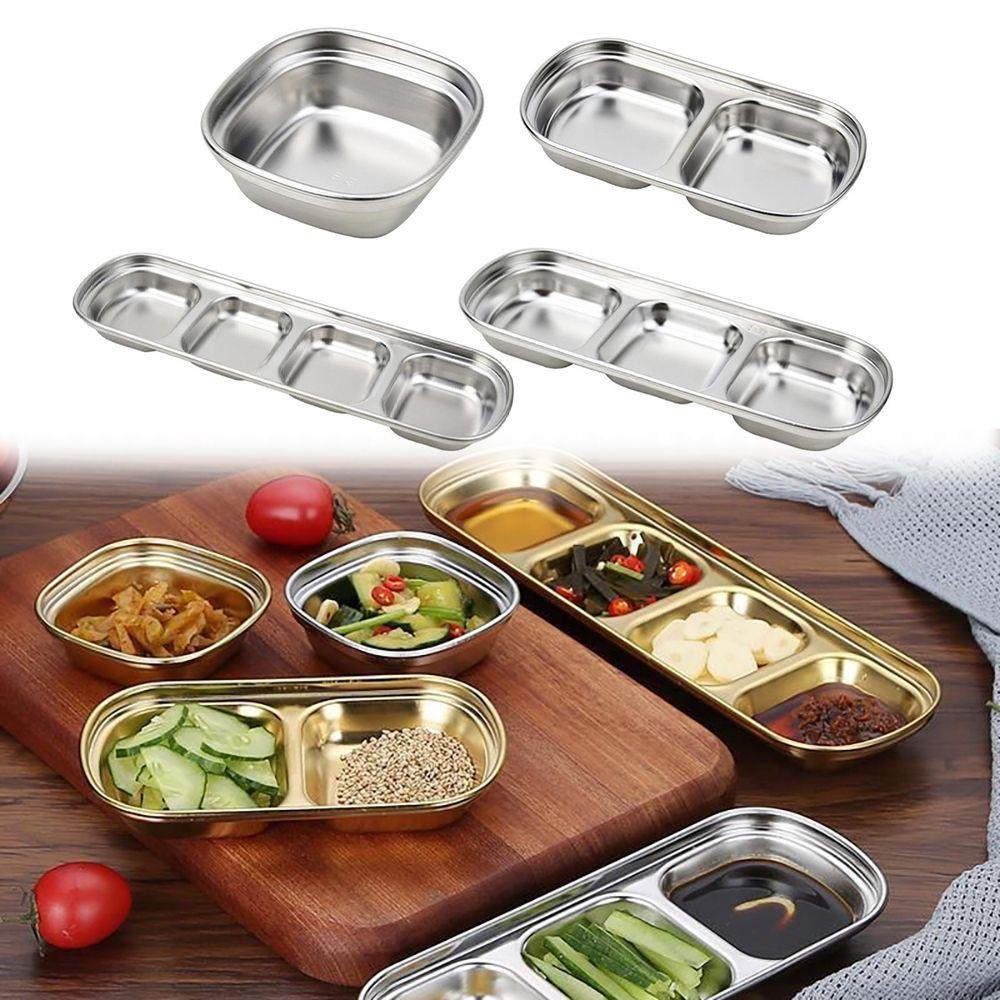 Preva Sauce Dish Piring Saus Piring Kecil Kuah Perahu Sekat Stainless Steel