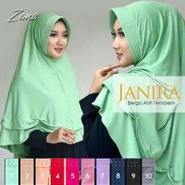 Jilbab instant, Hijab instant Bergo Janira Antem ver Panjang Murah Grosir