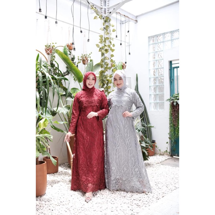 GAMIS BRUKAT RATU / BAJU GAMIS MODERN / KEBAYA MODERN / BAJU PESTA WANITA