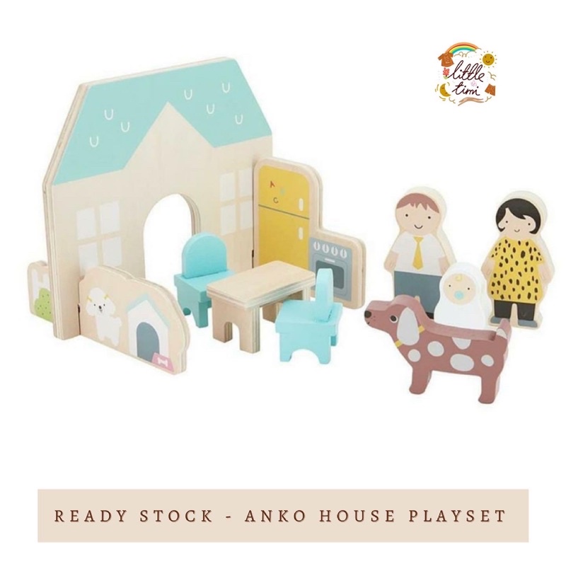 Anko Wooden House Playset - Mainan Kayu Montessori