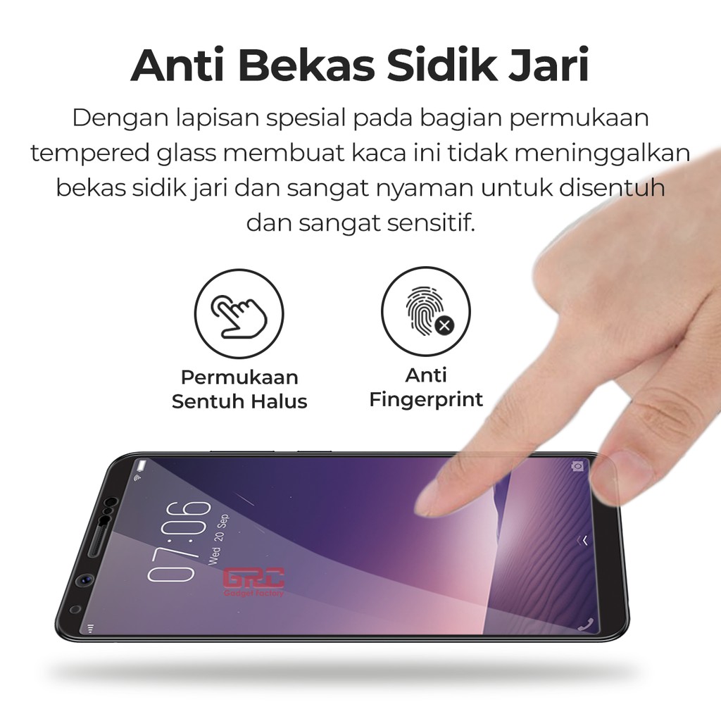 Tempered Glass VIVO V7 Plus V7+ HOGO Anti Gores Kaca Full Cover