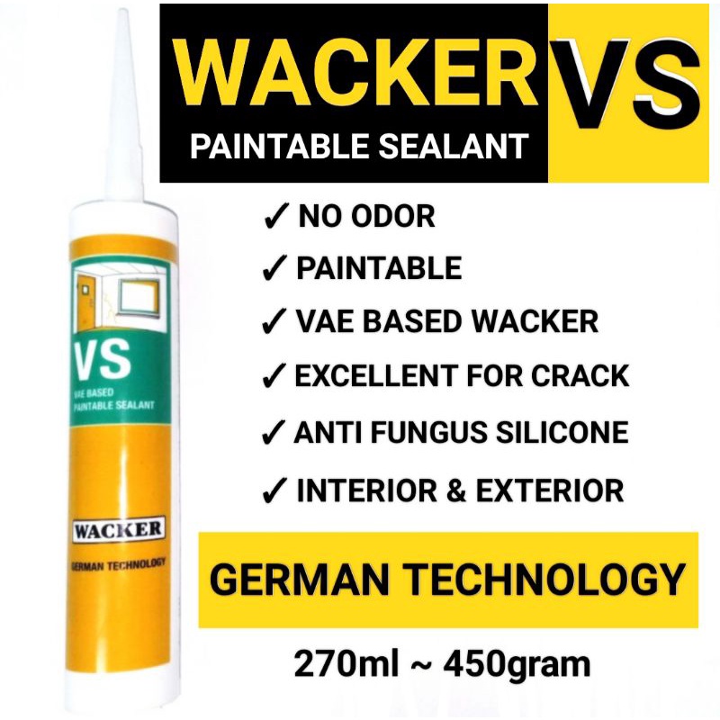 Wacker VS Sealant Paintable  warna White 450gram