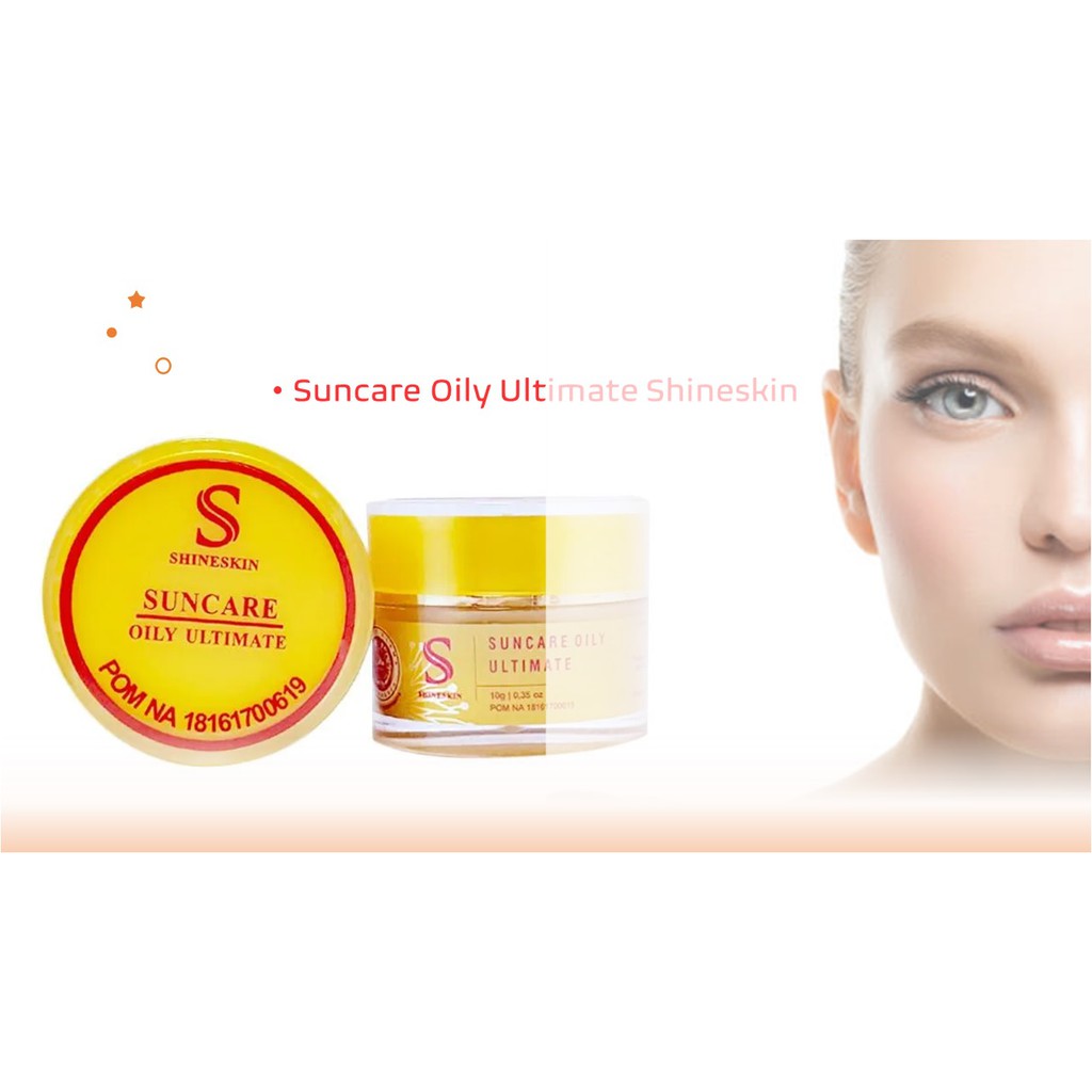 Suncare Oily Ultimate Shineskin (Original, Kulit berminyak tidak berjerawat/ flek, SPF30)