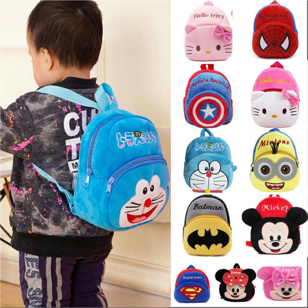 Tas Ransel Anak PAUD TK Mungil - Tas Anak Lucu Motif Kartun - Tas Anak Mini - Tas Ransel Boneka Anak