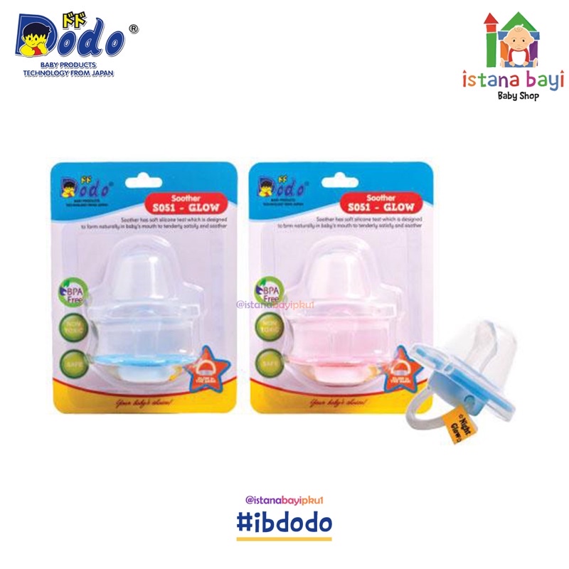 Dodo Baby Soother S051 Glow In the Dark - Empeng Bayi