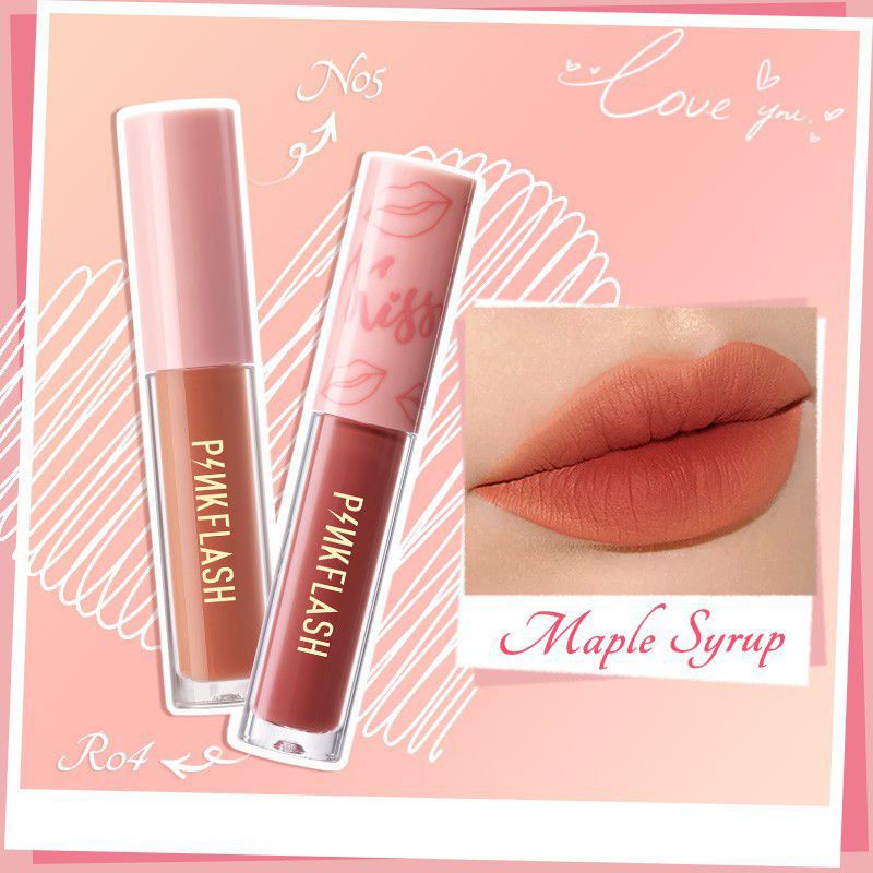 pinkflash lipcream ombre murah 2 pcs #R04&N05 maple syrup