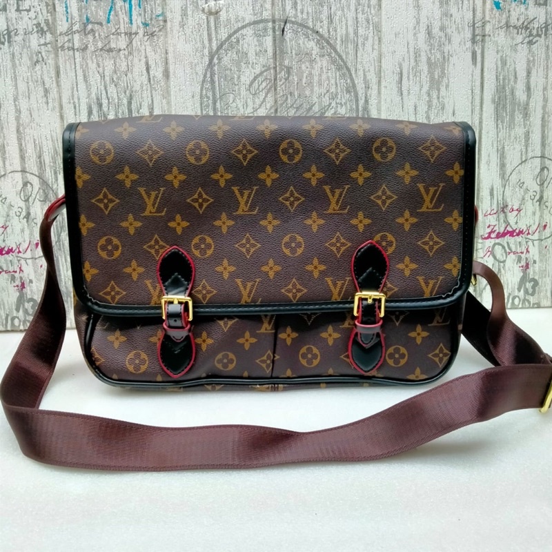 Tas selempang lv pria wanita import tas kantor lv import