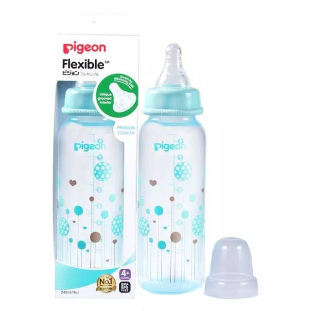 Botol Susu Pigeon Peristaltic Nipple Slim Neck 1pc 240 Ml