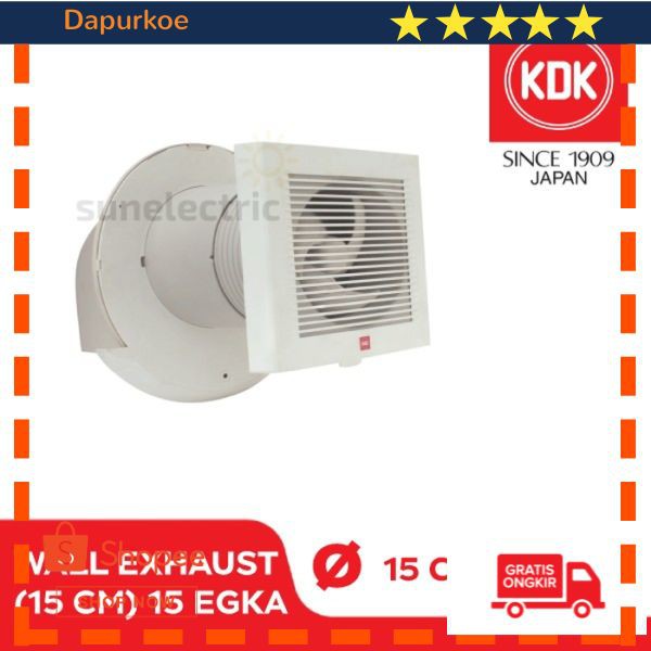 Murah KDK 15EGKA Exhaust Fan Wall Dinding 6 Inch - Putih Keren