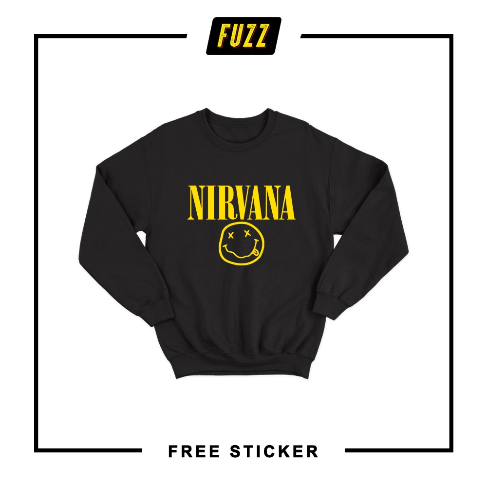 Crewneck Band Nirvana Sweater Distro Musik Grunge Punk Rock Kurt Cobain Pria Dan Wanita