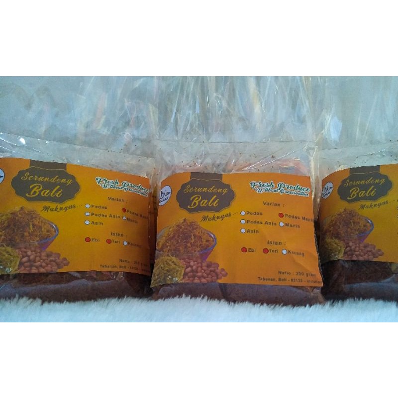 

Serundeng Teri Kacang Bali Halal 250gr