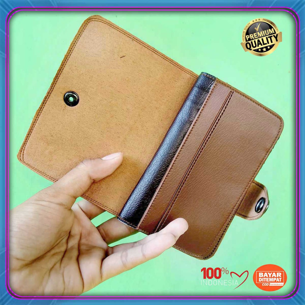 Dompet cowok Kulit sintetik kancing 3/4 Levi's Dompet Lipat Termurah Grosir