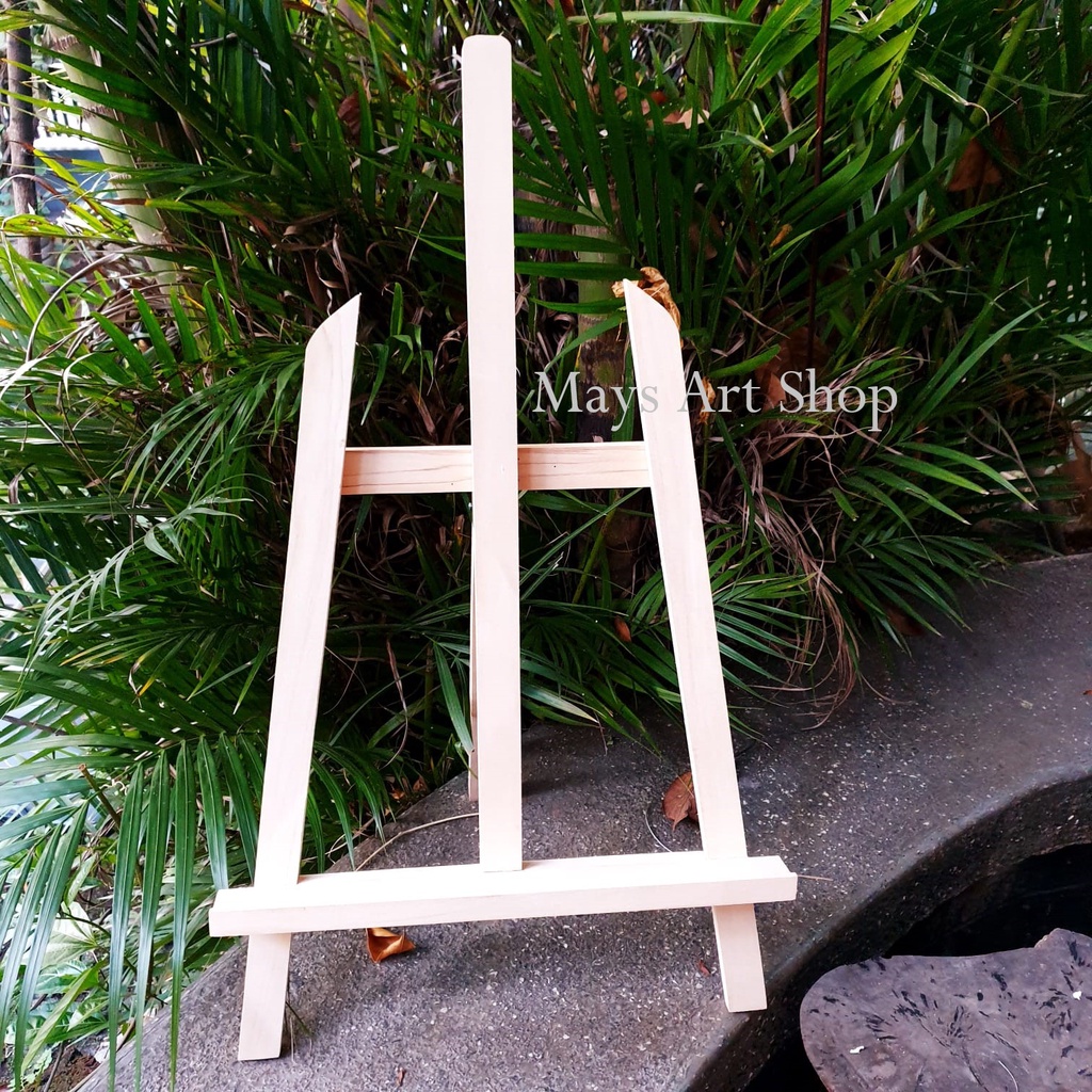 

RK Easel Kayu Kanvas Lukis Sedang 65 cm dan 50cm Stand Penyangga / Standing Bingkai Canvas Foto