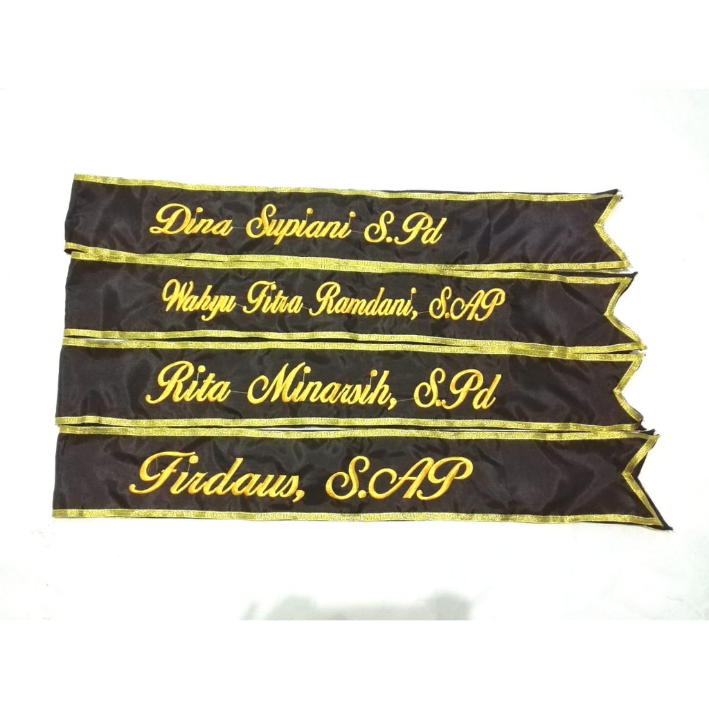 (EKSPRESS) selempang wisuda bordir komputer satin