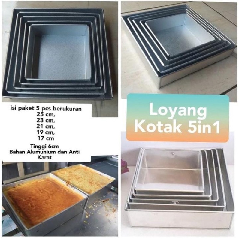 loyang kotak / loyang set / loyang set kotak/ loyang steinles/ loyang 5in1