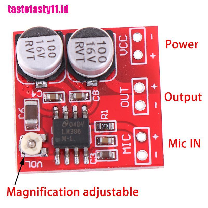 Papan power amplifier Mikrofon Elektrik DC 5V-12V LM386 gain 200