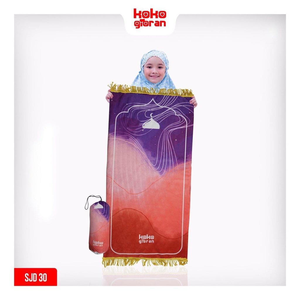 Sajadah Custom Nama -Sejadah Nama - Sajadah Anak Perempuan - Sajadah Anak Karakter - Sajadah Printing Koko Gibran-1