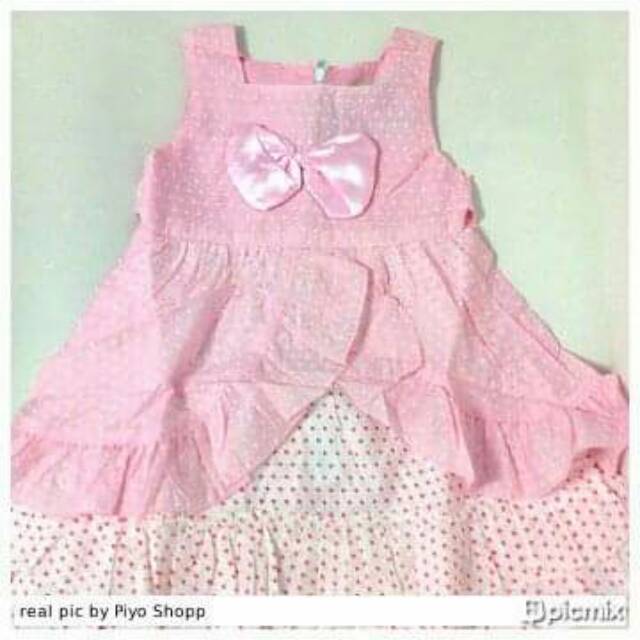Dress anak pink ribbon