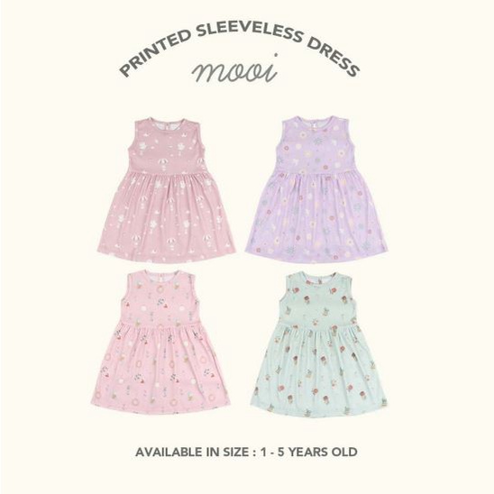 Mooi Printed Button Dress / Dress Anak