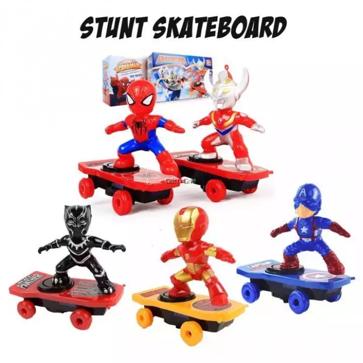 Mainan Skateboard Elektrik - Mainan Anak Skuter Led Karakter